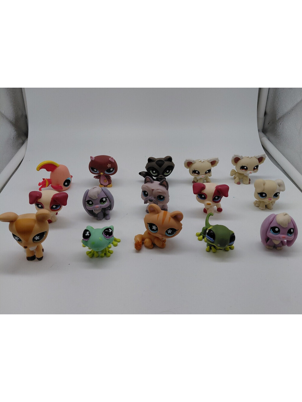 Authentic Littlest Pet Shop LPS Lot 15 Hasbro Figures Cats Dogs Mixed Animals